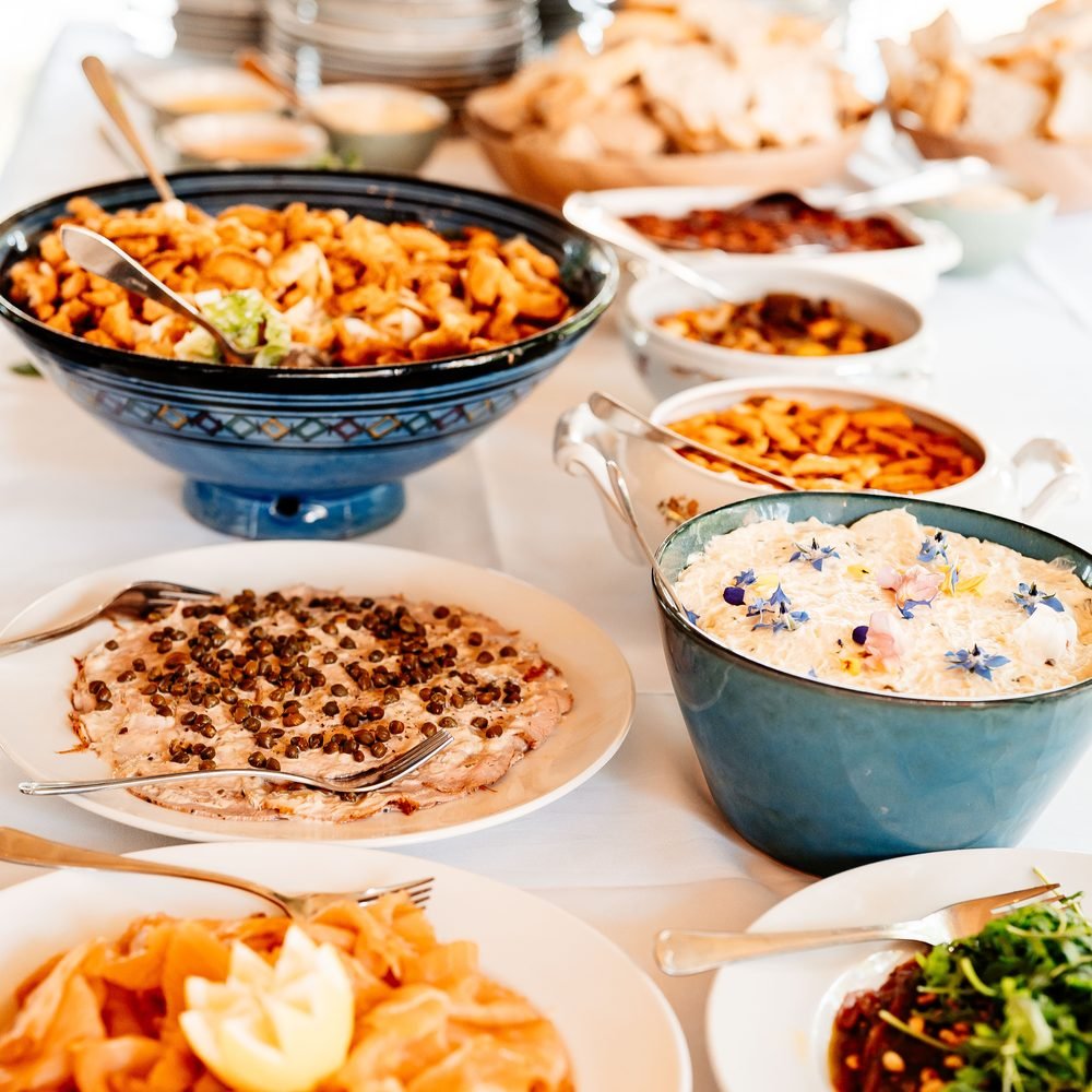 Buffet met verse gerechten bij De Amshoff