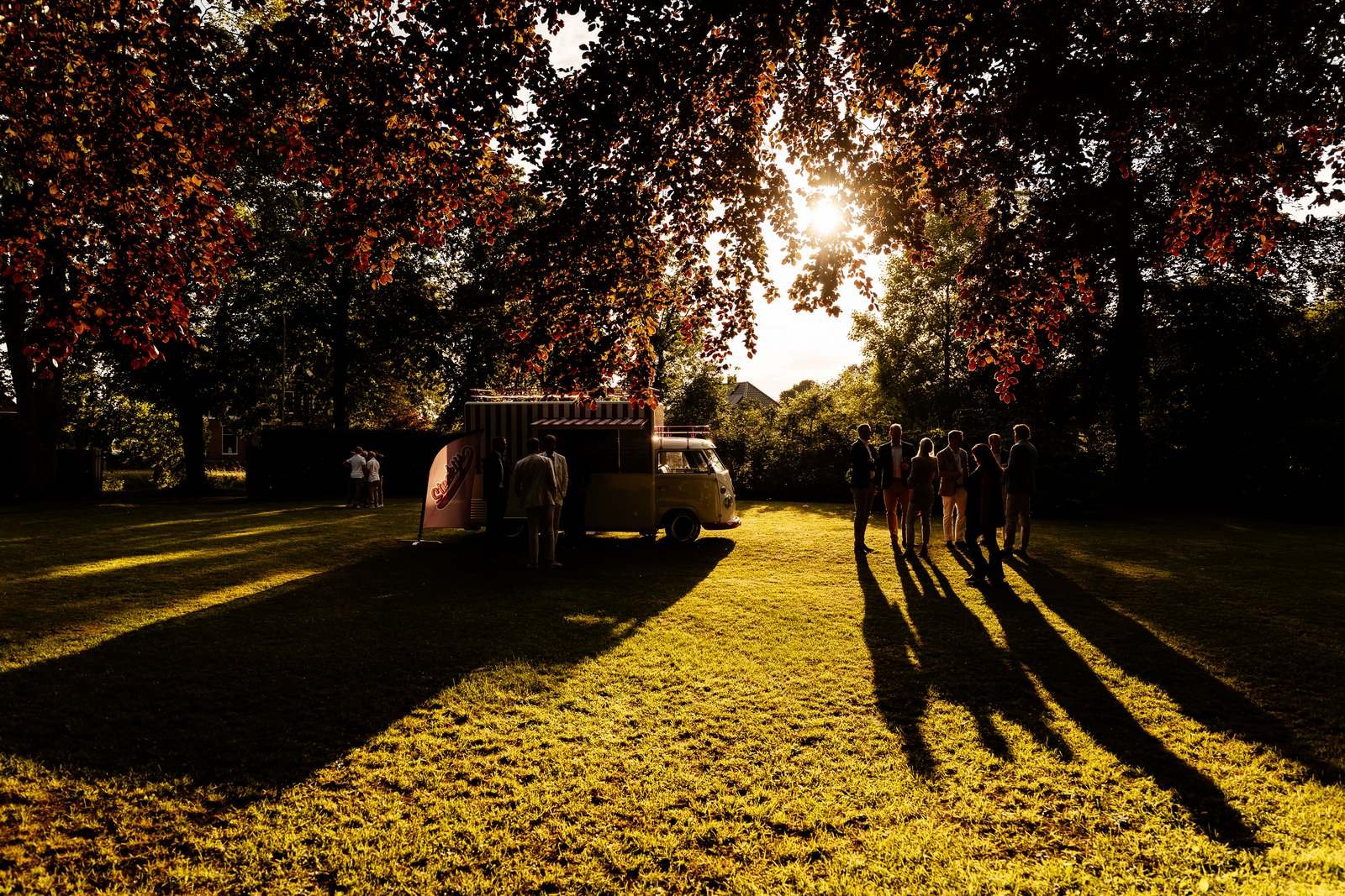 Herfstzon in de Engelse landschapstuin van De Amshoff